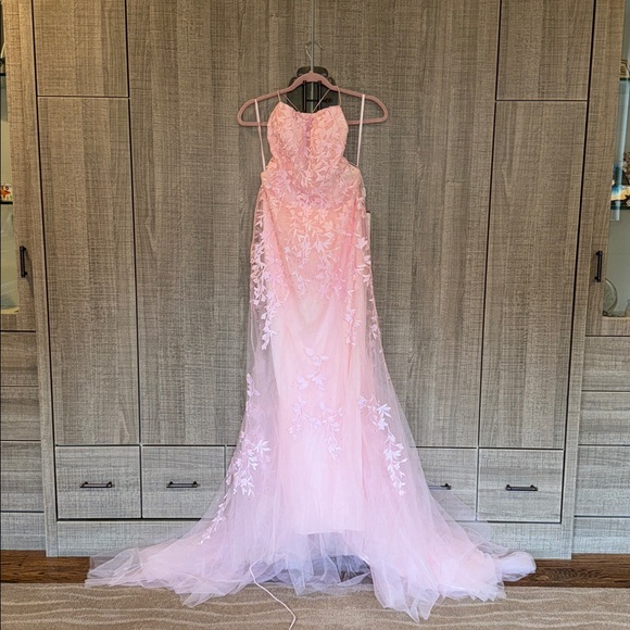 STACEES Trumpet/Mermaid Tulle Prom Dress Square Neckline With Beading Lace - Picture 1 of 16